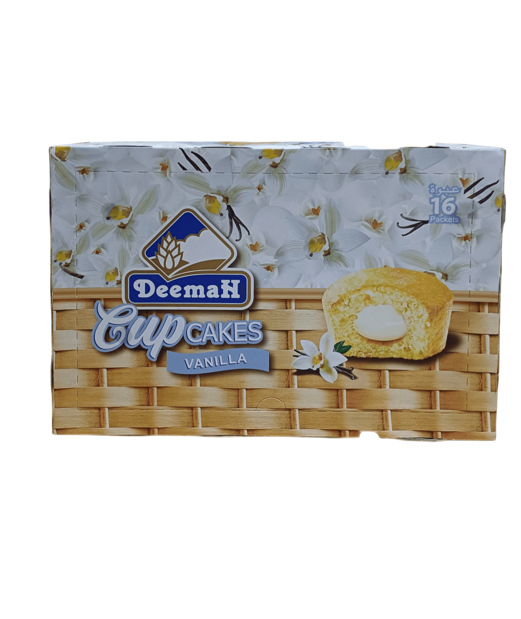 16-16-1174450339 ديمه كب كيك بالفانيلا مجموعة من 16 قطعة حلويات ديمه كب كيك بالفانيلا مجموعة من 16 قطعة