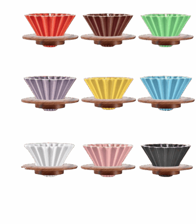 0.1 oz drip cones with wooden base and assorted colors | Coffee Tools