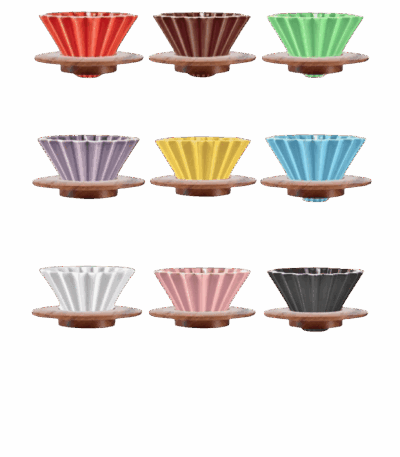 0.2 mm drip cones with wooden base and various colors | Coffee Tools