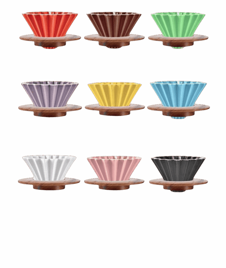 ⁨اقماع حجم 0.2 تقطير مزودة بقاعدة خشبية وعدة اللوان⁩ Coffee Tools | الأدوات القهوه ⁨اقماع حجم 0.2 تقطير مزودة بقاعدة خشبية وعدة اللوان⁩