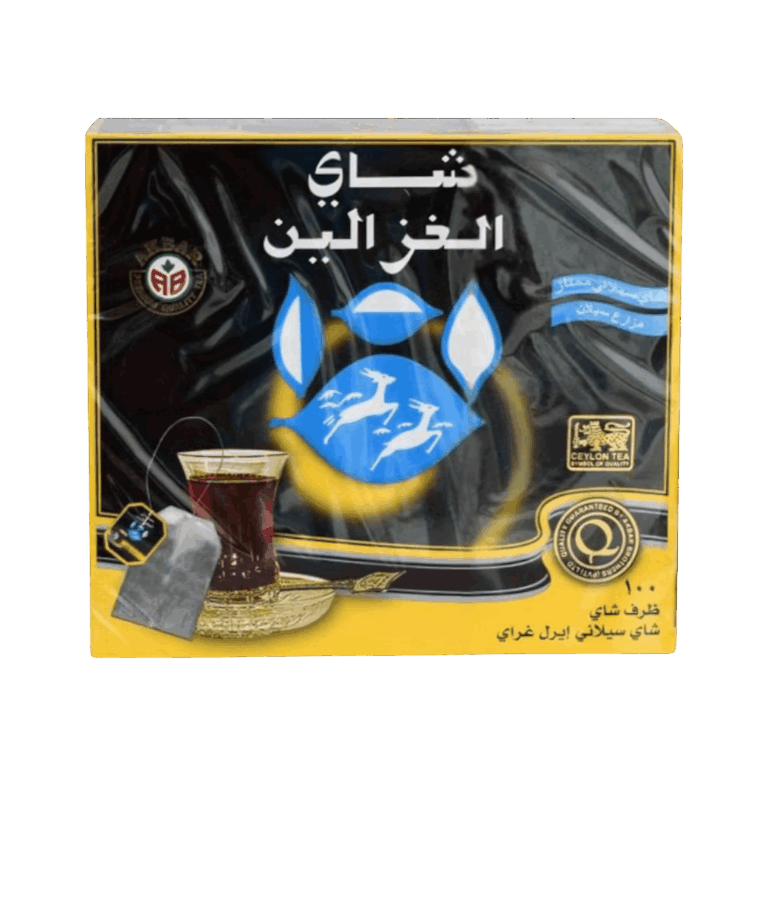 شاي الغزالين كرتون أسود علاق 100 جرام الشاي شاي الغزالين كرتون أسود علاق 100 كيس - تجربة مذاق استثنائية