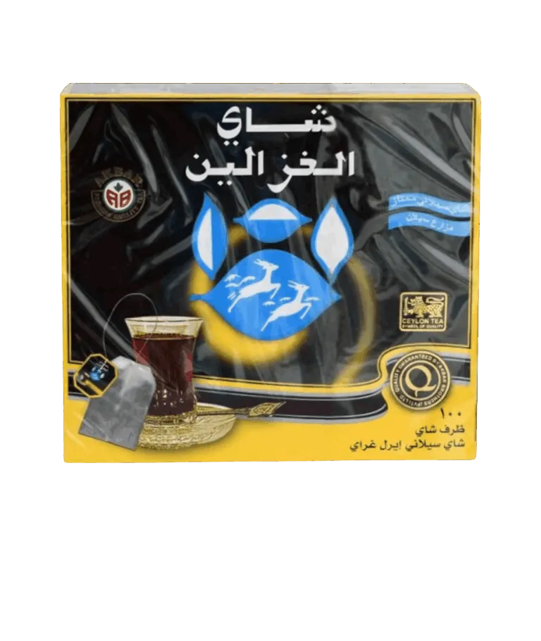 شاي الغزالين كرتون أسود علاق 100 جرام الشاي شاي الغزالين كرتون أسود علاق 100 كيس - تجربة مذاق استثنائية