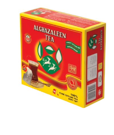 Al Ghazaleen Tea, Red Carton, 100 Tea Bags - An Exceptional Taste Experience