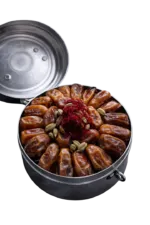 Dates with cardamom and saffron, large 2 kg tin