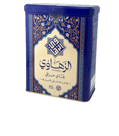 شاي الزهاوي شاي الزهاوي شاي الزهاوي عراقي 200 جرام علبة معدنية