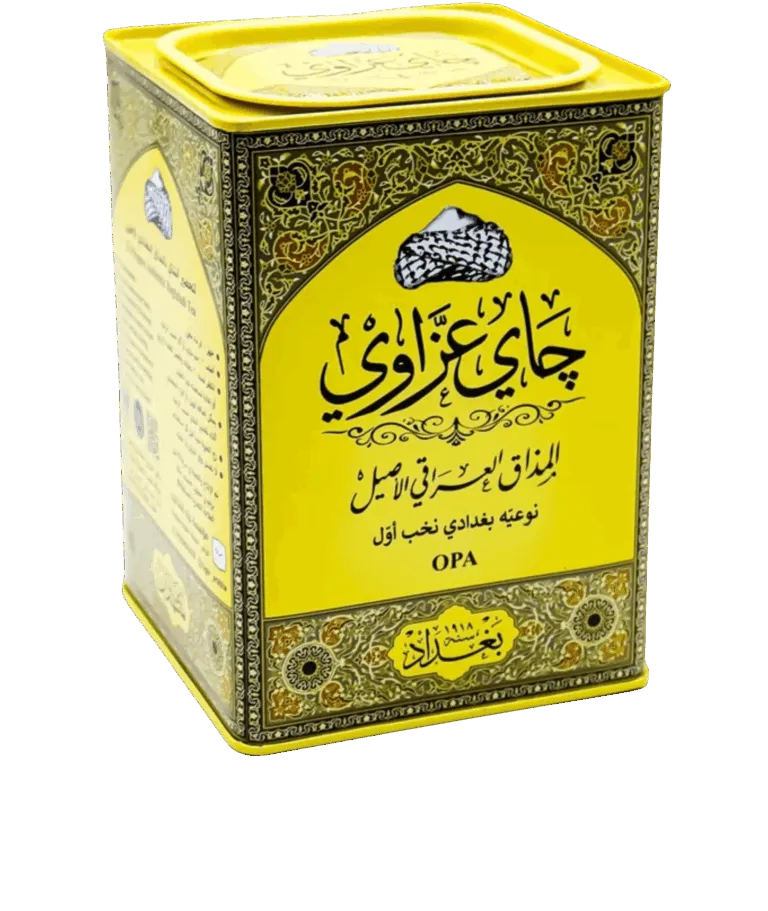 شاي عزاوي العراقي الشاي شاي عزاوي العراقي علبة معدنية 300 جرام