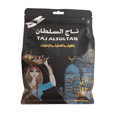 تاج السلطان شاي عراقي أصلي 400 جرام الشاي تاج السلطان شاي عراقي أصلي بالهيل والعطرة والزعفران 400 جرام - تجربة مذاق استثنائية