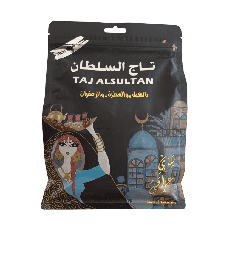 Taj Al Sultan Original Iraqi Tea 400g. Taj Al Sultan Original Iraqi Tea with Cardamom, Argan, and Saffron 400g - An Exceptional Taste Experience