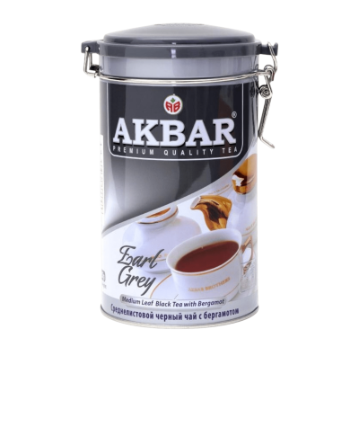 Akbar Black Tea, Akbar Black Tea, Akbar Black Tea, Earl Grey High Quality Tea in a Metal Can (450g)