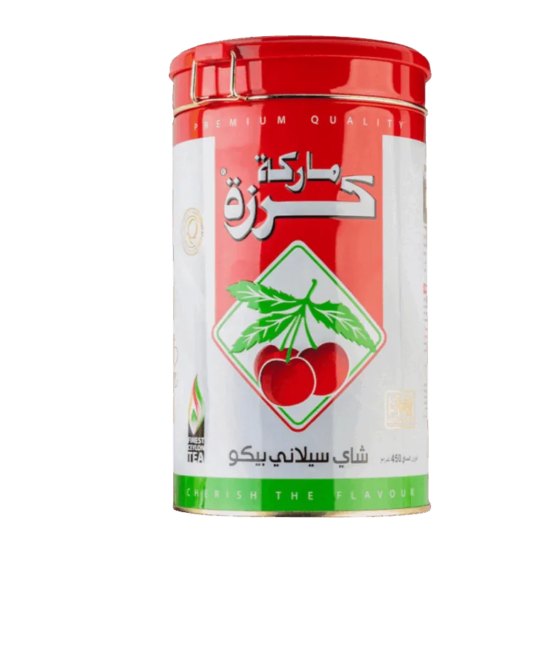 شاي كرزة علبة حديد 450 جرام شاي أحمد معطر 500 جرام شاي كرزة علبة حديد 450 جرام - تجربة مذاق استثنائية