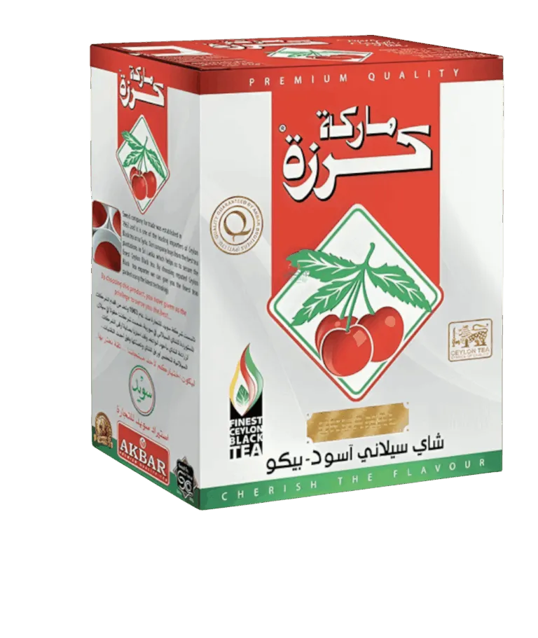 شاي كرزة بودر 450 جرام ⁨شاي أحمد بالهيل 500 جرام⁩ شاي كرزة بودر 450 جرام - تجربة مذاق استثنائية