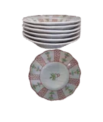 Dinnerware set, transparent red dinnerware set, small ceramic dinnerware set - 6 pieces, elegant design