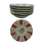 Dinnerware set, red dinnerware set, small ceramic dinnerware set - 6 pieces with an elegant design