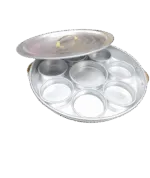 7-piece deep silver breakfast serving tray with lid (other)
