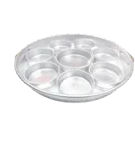 7-piece deep silver breakfast serving tray with lid (other)