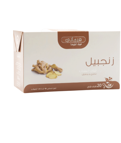 Ginger tea sachets - a sachet of natural herbs