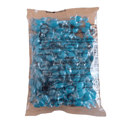 Bon Bon, a sugary candy with a mint flavor.