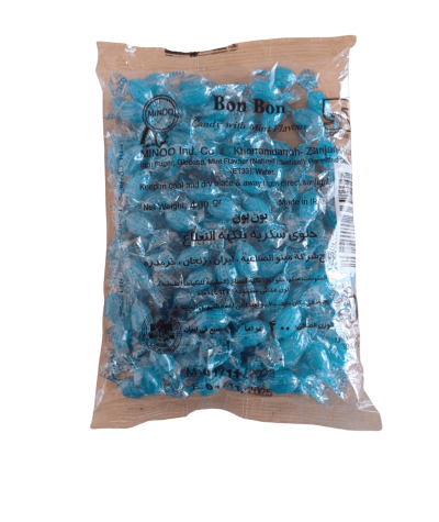 Bon Bon, a sugary candy with a mint flavor.