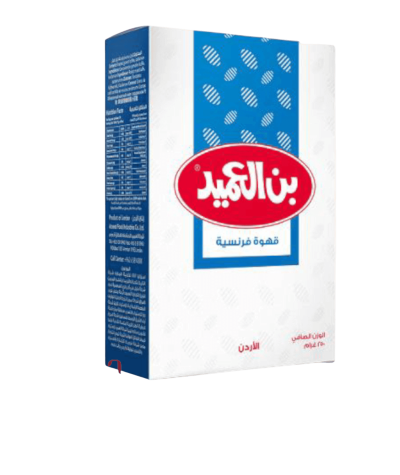 Image of Bin Al-Ameed French coffee, produced in Jordan, 250 grams