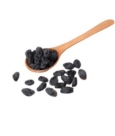 Black raisins, black raisins, black raisins