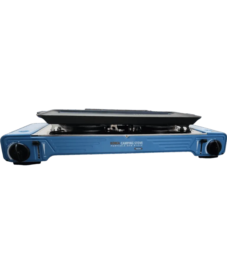 موقد تخييم موقد تخييم موقد تخييم كوري مزدوج الشعلة بوتان مع شواية شواء