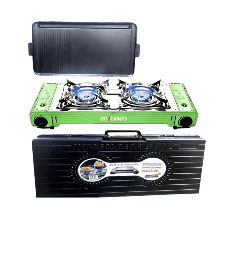 موقد تخييم موقد تخييم موقد تخييم كوري مزدوج الشعلة بوتان مع شواية شواء