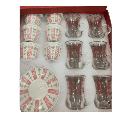 طقم ضيافة شاي وقهوة تراثي احمر Coffee Tools | الأدوات القهوه طقم ضيافة شاي وقهوة تراثي احمر - تجربة مذاق استثنائية