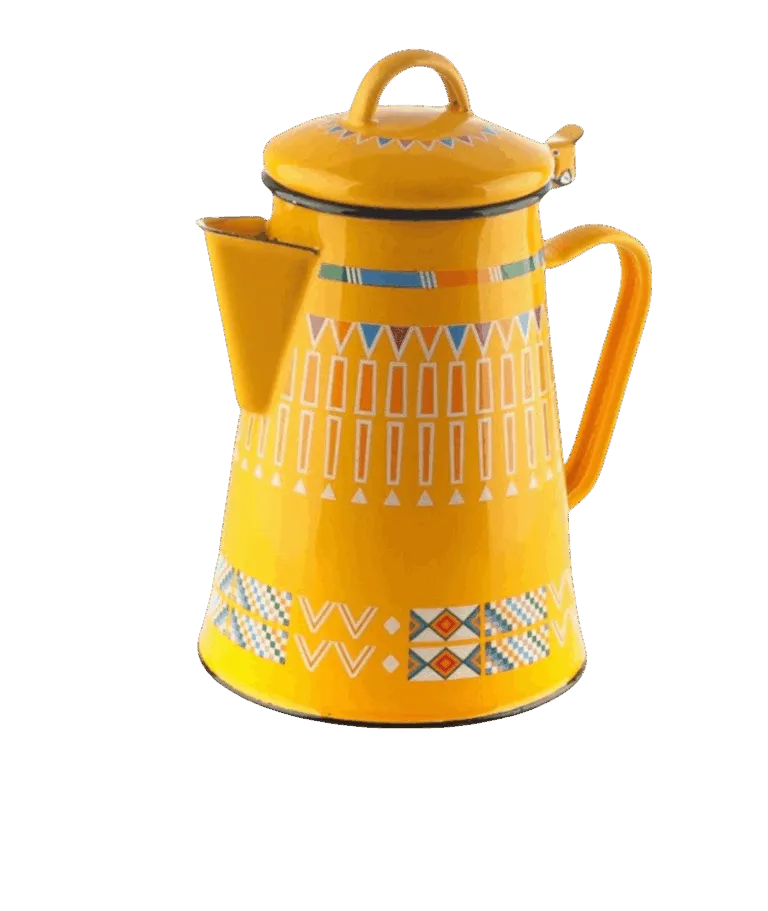 دلة حليب تراثية اون أحمر Coffee Tools | الأدوات القهوه ⁨دلة حليب تراثية اون اصفر⁩