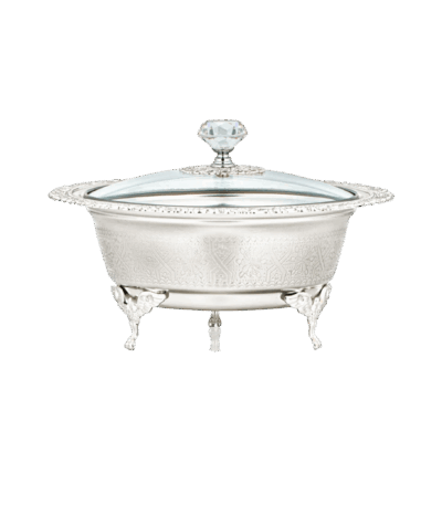 تمرية المرجان Coffee Tools | الأدوات القهوه تمرية المرجان 20 سم بغطاء زجاجي فضي