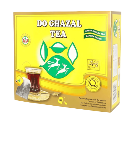Al Ghazaleen Red Tea with Cardamom, 100 Tea Bags