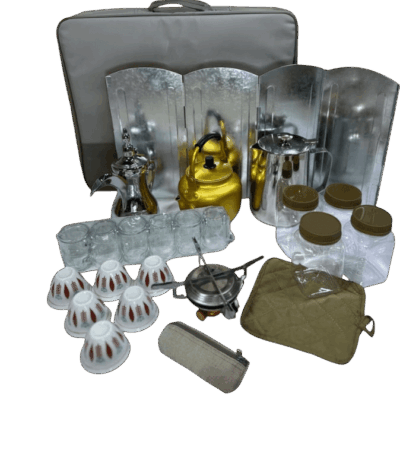 حقيبة الشاي والقهوة المتكاملة Travel Tools | أدوات الرحلات Gray حقيبة الشاي والقهوة المتكاملة - تصميم أنيق ومتنقل