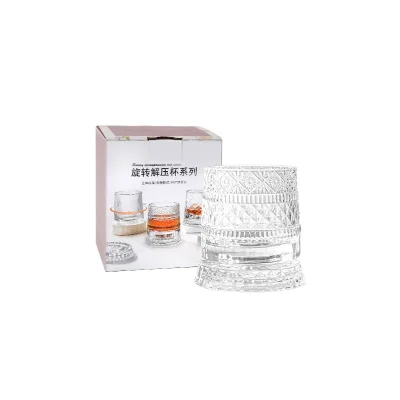 A luxuriously designed rotating glass cup with a base – perfect for V60 coffee, juices, and tea.