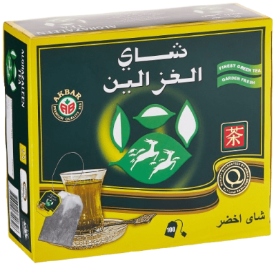 Al Ghazaleen Green Tea Bags, 100 Bags - Tea