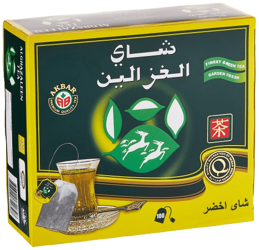 شاي الغزالين أخضر أكياس 100 كيس - الشاي
